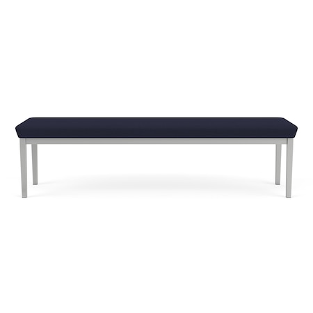 Lesro Lenox Steel 3 Seat Bench, Navy/Midnight Seat, Navy/Midnight Back, 67 W 21 L 18.5 H LS3001